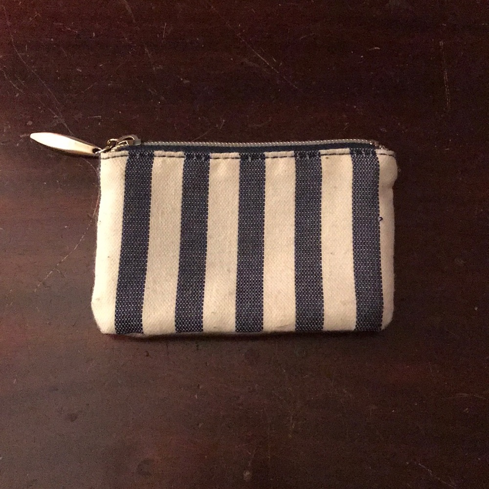 Blue and white striped Atmosphere wallet